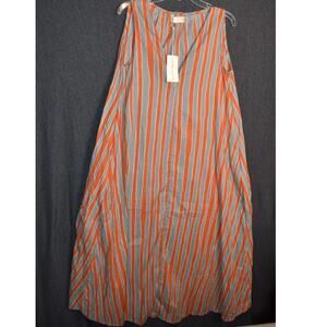 NEW Natalie Martin Women's Small Tova Maxi Dress NWT (Missing Belt) Striped Boho